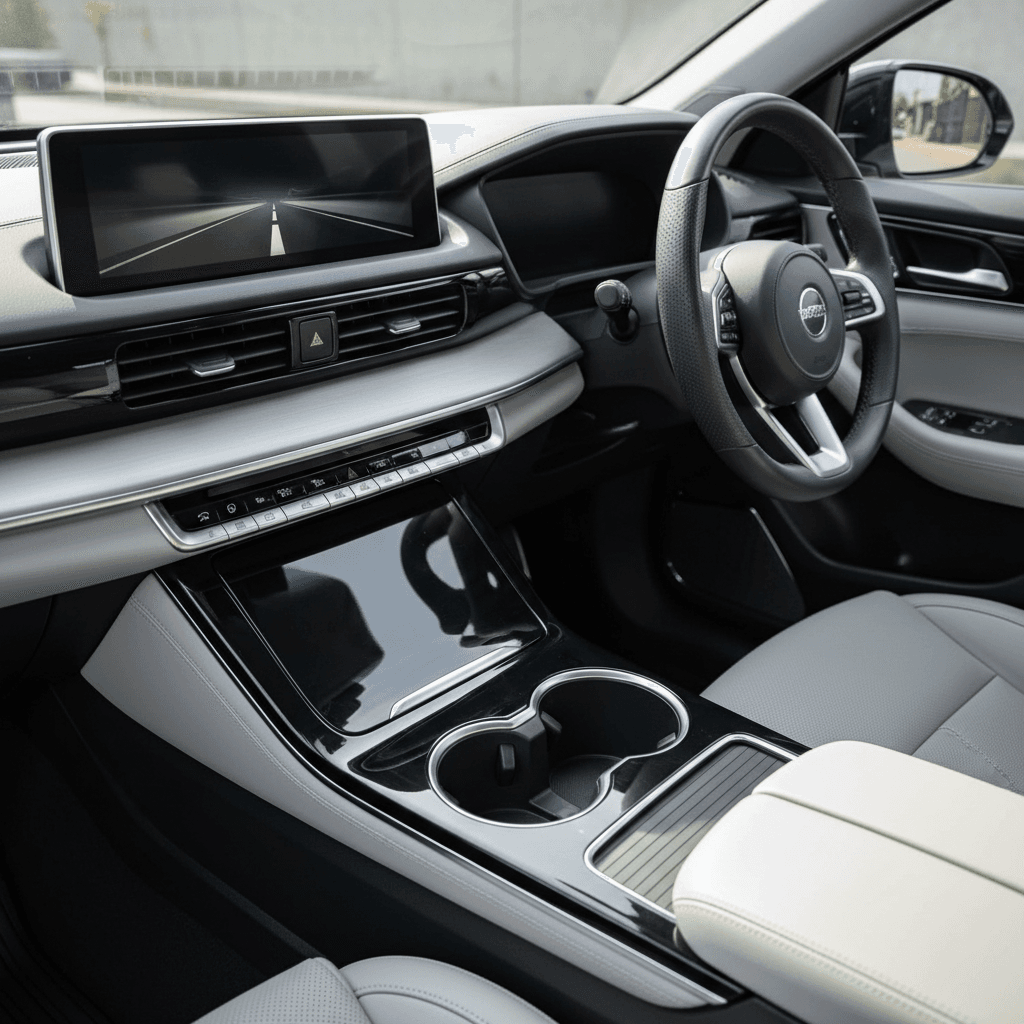 Clean and detailed car interior ready for a shift