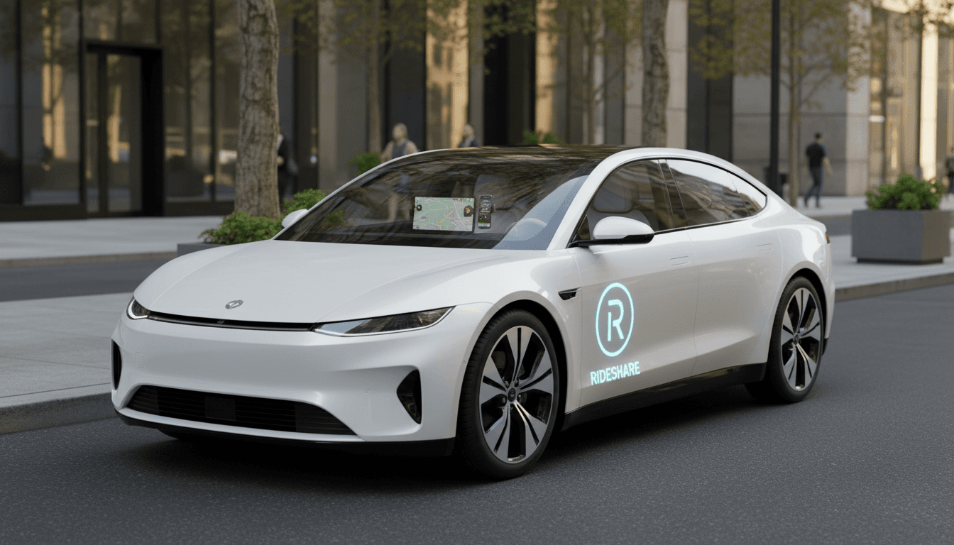 Clean modern sedan ready for a rideshare driver